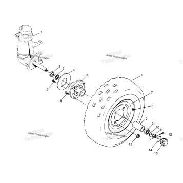 FRONT WHEEL ASSEMBLY MAGNUM 2X4