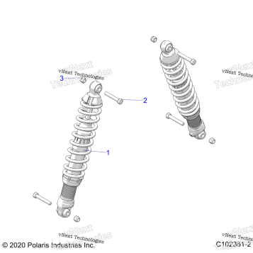 SUSPENSION, REAR SHOCK A24SHS57CP