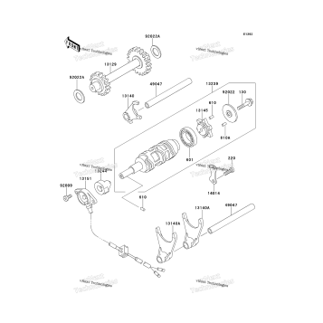 GEAR CHANGE DRUM/SHIFT FORK(S)