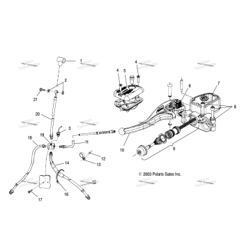CONTROLS MASTER CYLINDER/BRAKE LINE