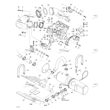 ENGINE SUPPORT AND MUFFLER
