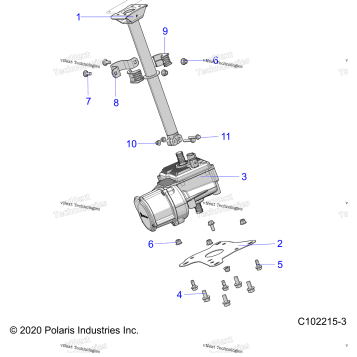 STEERING, STEERING POST, UPPER & EPS MOUNTING