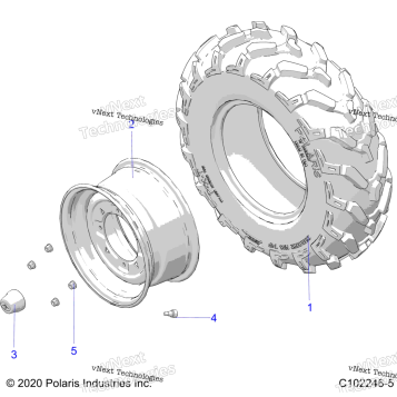 WHEELS, FRONT TIRE