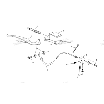 CONTROLSRH MASTER CYLINDER/BRAKE LINE 6X6 300