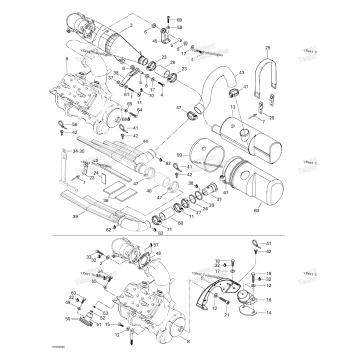 ENGINE SUPPORT AND MUFFLER