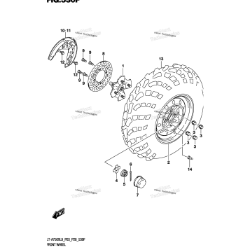 FRONT WHEEL (LT-A750XPL9 P33)