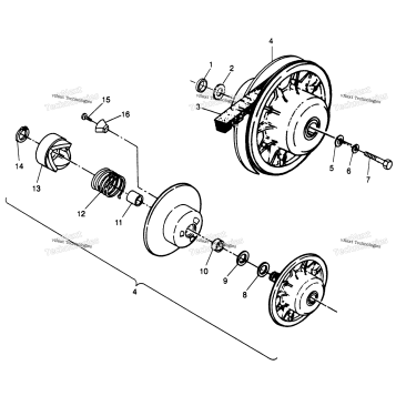 DRIVEN CLUTCH SPORTSMAN 500
