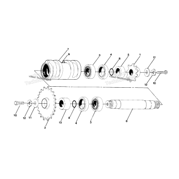 DETAILSFRONT DRIVE ASSEMBLY CENTER TIGHTENER ASSEMBLYPN 1380023
