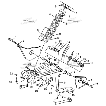 SWING ARM/SHOCK MOUNTING SCRAMBLER 400L