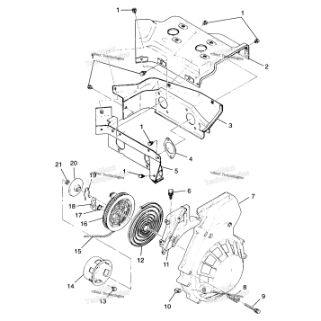 BLOWER HOUSING & RECOIL STARTER