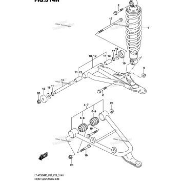 FRONT SUSPENSION ARM (LT-A750XPZM0 P28)