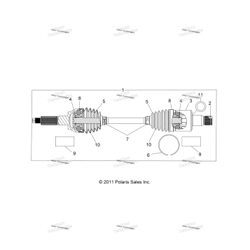 DRIVE TRAIN, REAR HALF SHAFT