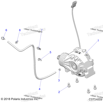 DRIVE TRAIN, FRONT GEARCASE MOUNTING