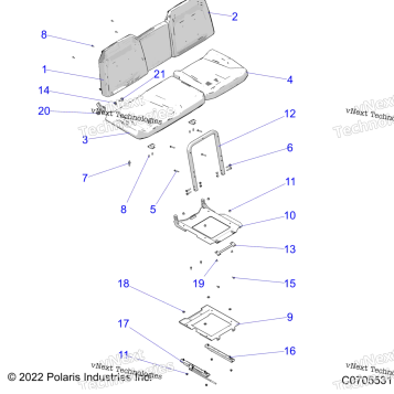 BODY, SEAT ASM. AND SLIDER R22TAS99CA/CK