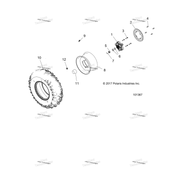 WHEELS, FRONT TIRE & BRAKE DISC