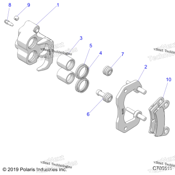 BRAKES, REAR CALIPER