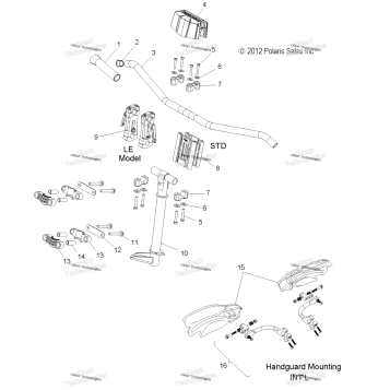 STEERING, UPPER & HANDLEBAR ASM. ALL OPTIONS