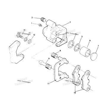 FRONT BRAKE ASSEMBLY 350 2X4 UPDATE