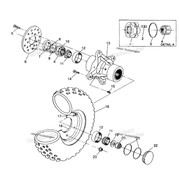 FRONT WHEEL ASSEMBLY 6X6 250