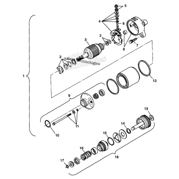 STARTING MOTOR W98H50A(D)(E)(F) (4950135013E005)