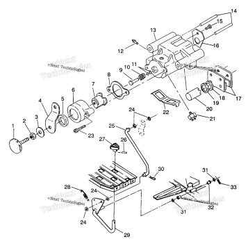 REAR BRAKE/FOOT PEDAL ASSEMBLY 4X4 350L