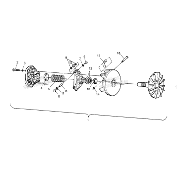 DRIVE CLUTCH ASSEMBLY 6X6 400L