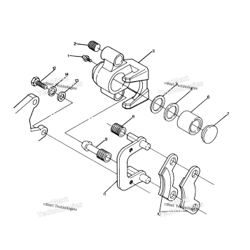 MIDDLE AXLE BRAKE ASSEMBLY 250 4X6