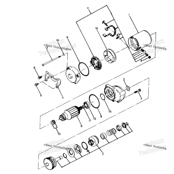 STARTING MOTOR ASSEMBLY 6X6