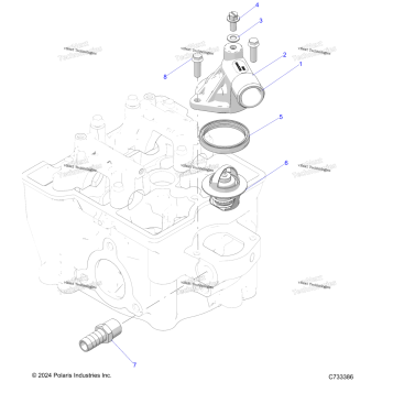ENGINE, THERMOSTAT & COVER