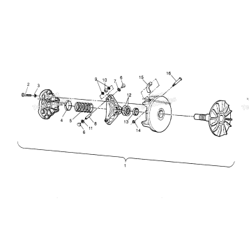 DRIVE CLUTCH ASSEMBLY TRAIL BOSS