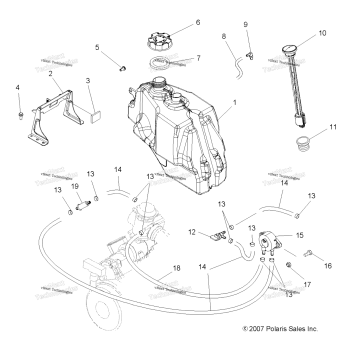 BODY, FUEL TANK A08LH27AX/AZ (49ATVFUEL08SP300B)