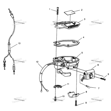 CONTROLS THROTTLE ASM./CABLE SCRAMBLER