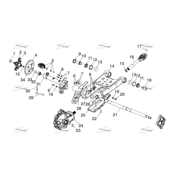 SWING ARM/REAR/GEARCASE MOUNTING