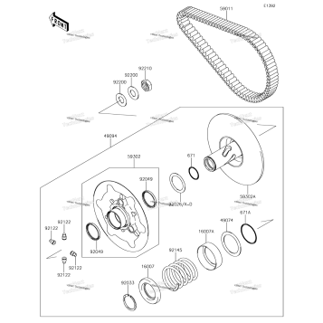 DRIVEN CONVERTER/DRIVE BELT