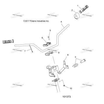 STEERING, HANDLEBAR & CONTROLS A19SDE57F1/SDA57F1