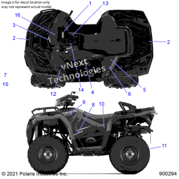 BODY, DECALS A22SEE57F1/F57C1/F1/S57C1/C2/C5/F1/F2/F5