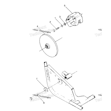 RIGHT HAND GEARCASE & BRAKE MOUNTING 1988 2X4 UPDATE 4/14/88