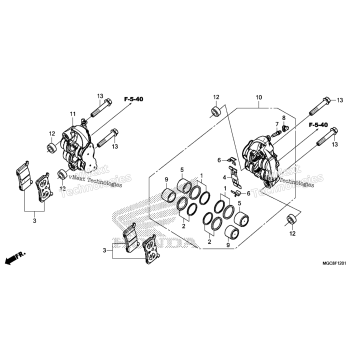 FRONT BRAKE CALIPER (2)