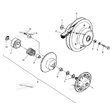 DRIVEN CLUTCH ASSEMBLY TRAIL BLAZER