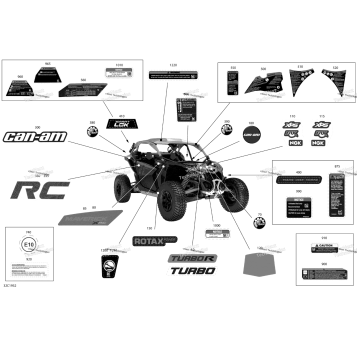DECALS - TURBO R - PACKAGE XRC - NORTH AMERICA