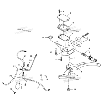 CONTROLS MASTER CYLINDER/BRAKE LINE
