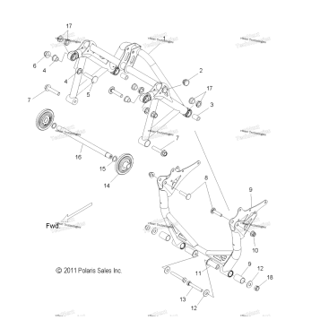 SUSPENSION, CRANK ASM., REAR