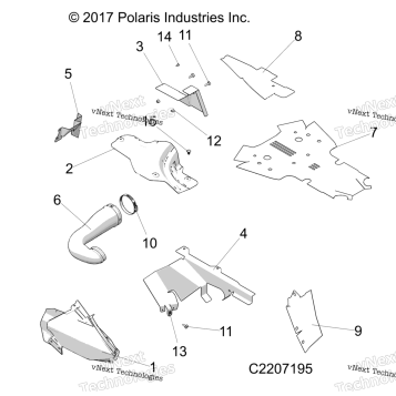BODY PANELS, THERMAL SHIELDS A1701B APPLIES TO 2016 SPORTSMAN 850/1000 HIGH LIFTER MODELS AFTER SAFETY RECALL A1701B HAS BEEN COMPLETED