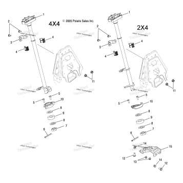 STEERING POST /LD27AA/AB/AC/AD