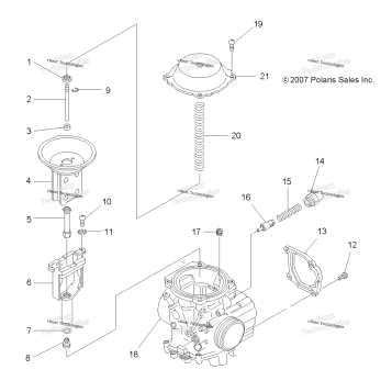 ENGINE, CARBURETOR, UPPER
