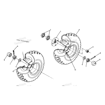 MIDDLE WHEEL ASSEMBLY 250 6X6