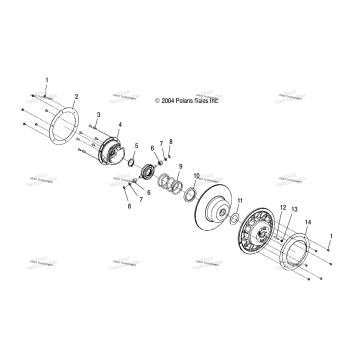 DRIVEN CLUTCH /7CSA/NP7CS/7CSA/7CSB/NE8CS/8CSA/NP8CS/8CSA/8CSB