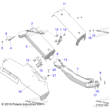 ENGINE, EXHAUST A20SXA85A1/A7/CA1/CA7/E85A9/AF/AP/CA9/CAF/CAP/V85AP/CAP