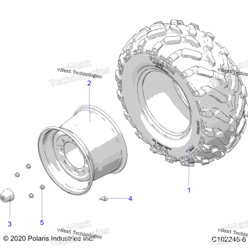 WHEELS, REAR TIRE