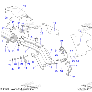 ENGINE, EXHAUST A21SEE57A1/A3/A5/A7/A9
